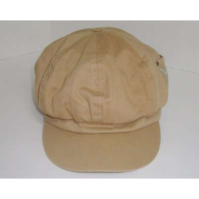 WOMEN'S TAN BERET CAP / HAT WITH VISOR & RHINESTONES  eb-13691953